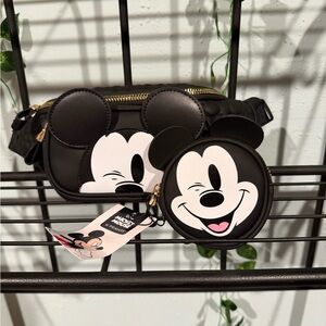 Disney's Mickey Mouse 3D Character Coin Purse and Fanny Pack Set